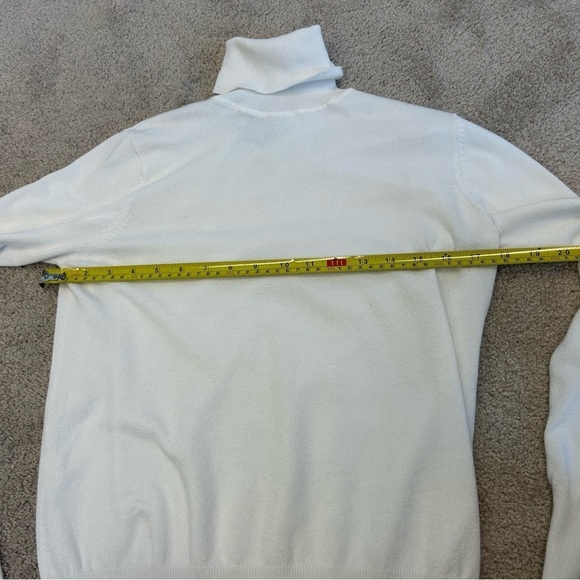 FOREVER 21 Ivory white long sleeve knit turtleneck sweater Sz M - Picture 8 of 10